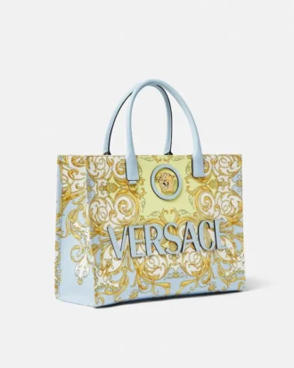 Bolso tote grande de lona con estampado La Medusa