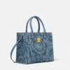 Bolso tote pequeño de denim Barocco La Medusa Bolso tote pequeño de denim Barocco La Medusa