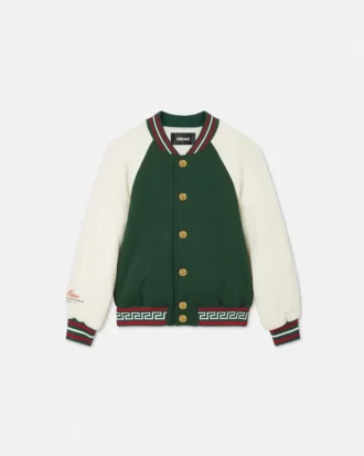 Bomber infantil estampada de jersey de algodón