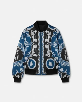 Bomber reversible de nylon estampado