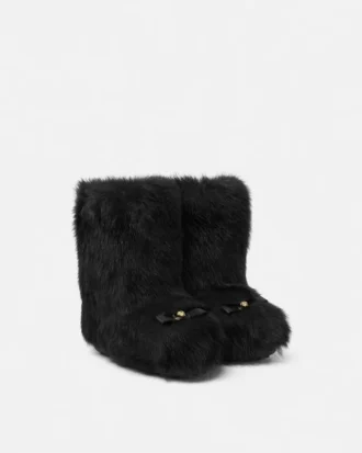 Botas de piel de oveja con lazo Gianni