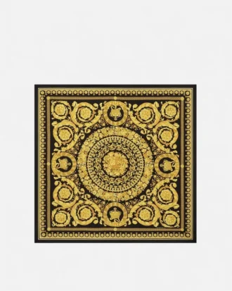 Bufanda de sarga de seda estampada, 90 cm Bufanda de sarga de seda estampada, 90 cm