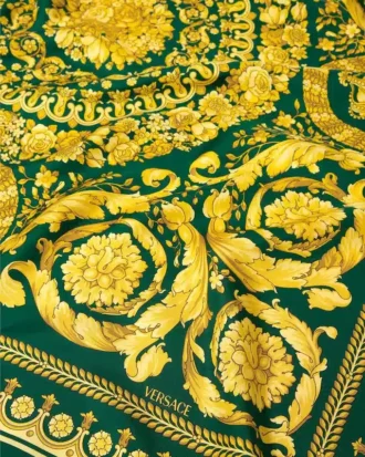 Bufanda de sarga de seda estampada, 90 cm Bufanda de sarga de seda estampada, 90 cm