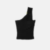 Bustier con un solo hombro y alfiler de seguridad