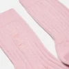 Calcetines de algodón acanalados con bordado Calcetines de algodón acanalados con bordado
