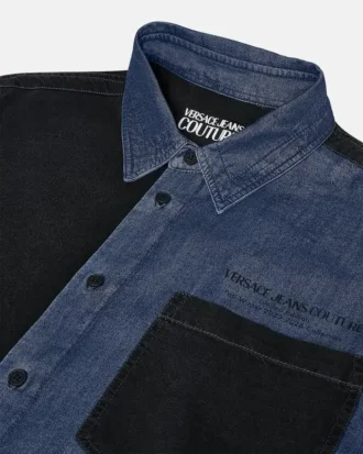 Camisa con bloques de color y logotipo