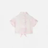 Camisa corta estampada de sarga de seda para niño