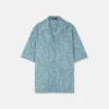Camisa de denim jacquard Barocco