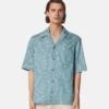 Camisa de denim jacquard Barocco