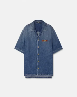 Camisa de denim Medusa Biggie