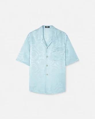 Camisa de mezcla de seda con jacquard Barocco Camisa de mezcla de seda con jacquard Barocco