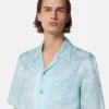 Camisa de mezcla de seda con jacquard Barocco