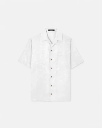 Camisa de mezcla de seda jacquard
