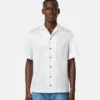 Camisa de mezcla de seda jacquard Camisa de mezcla de seda jacquard