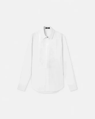 Camisa de noche de popelín de algodón bordada