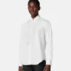 Camisa de noche de popelín de algodón bordada Camisa de noche de popelín de algodón bordada