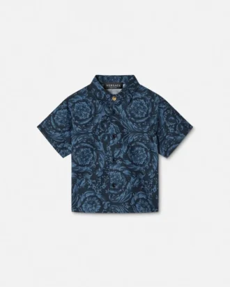 Camisa de popelín de algodón estampada para bebé