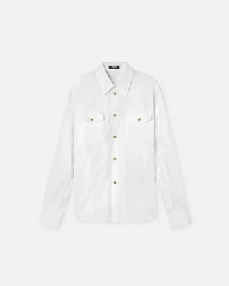 Camisa de popelín de algodón jacquard