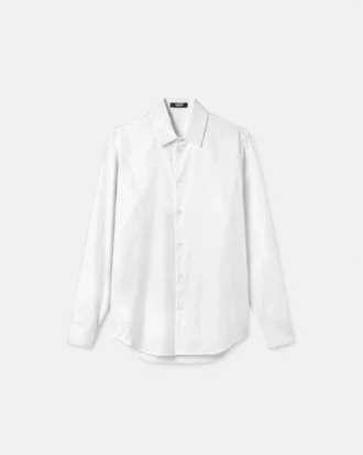 Camisa de popelín de algodón jacquard