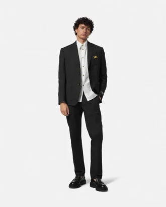 Camisa de popelín de algodón jacquard