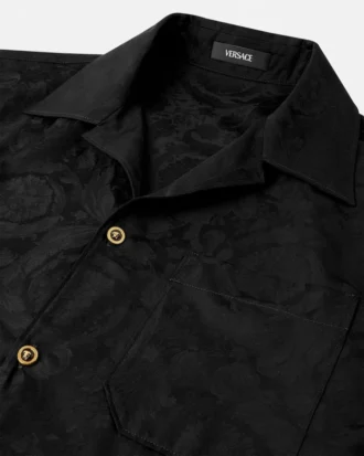 Camisa de popelín de algodón jacquard