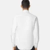 Camisa de popelín de algodón jacquard Camisa de popelín de algodón jacquard