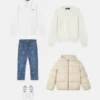 Chaqueta acolchada de nylon jacquard para niño Chaqueta acolchada de nylon jacquard para niño