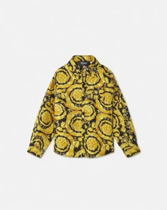 Camisa de sarga de seda estampada para niño