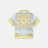 Camisa de sarga de seda estampada para niño Camisa de sarga de seda estampada para niño
