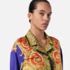 Camisa de seda Barocco Silk Cheetah
