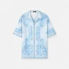 Camisa de seda con estampado barroco arquitectónico