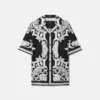 Camisa de seda con estampado barroco arquitectónico
