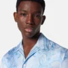 Camisa de seda con estampado barroco arquitectónico