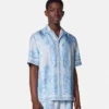 Camisa de seda con estampado barroco arquitectónico