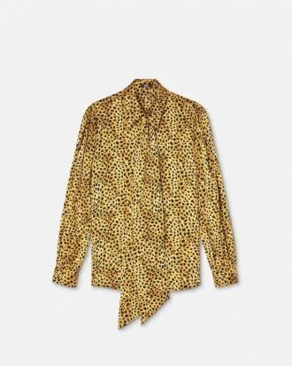 Camisa de seda con estampado Cheetah Allover