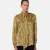 Camisa de seda con estampado Cheetah Allover
