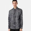 Camisa de seda con estampado de leopardo Camisa de seda con estampado de leopardo
