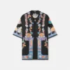 Camisa de seda Coral Theatre