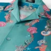 Camisa de seda Coral Theatre