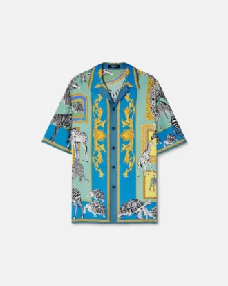 Camisa de seda Versace Safari