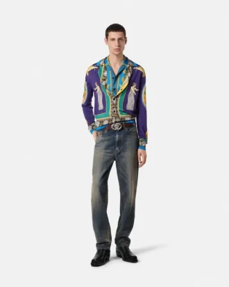 Camisa de seda Versace Safari