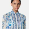 Camisa entallada Underwater Barocco Crépe