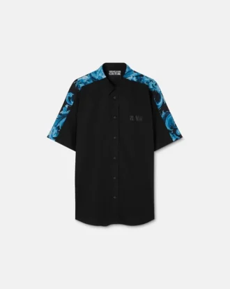Camisa estampada de popelín de algodón