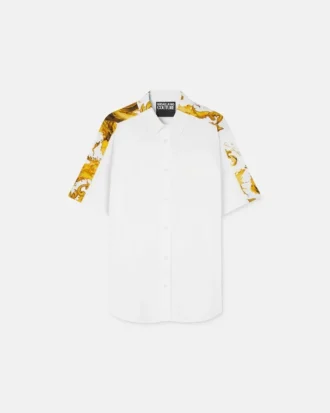 Camisa estampada de popelín de algodón