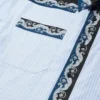 Camisa estampada de popelín de algodón a rayas