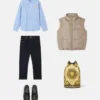 Camisa infantil a rayas con logotipo Safety Pin Camisa infantil a rayas con logotipo Safety Pin
