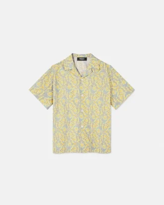 Camisa infantil con estampado Barocco Allover