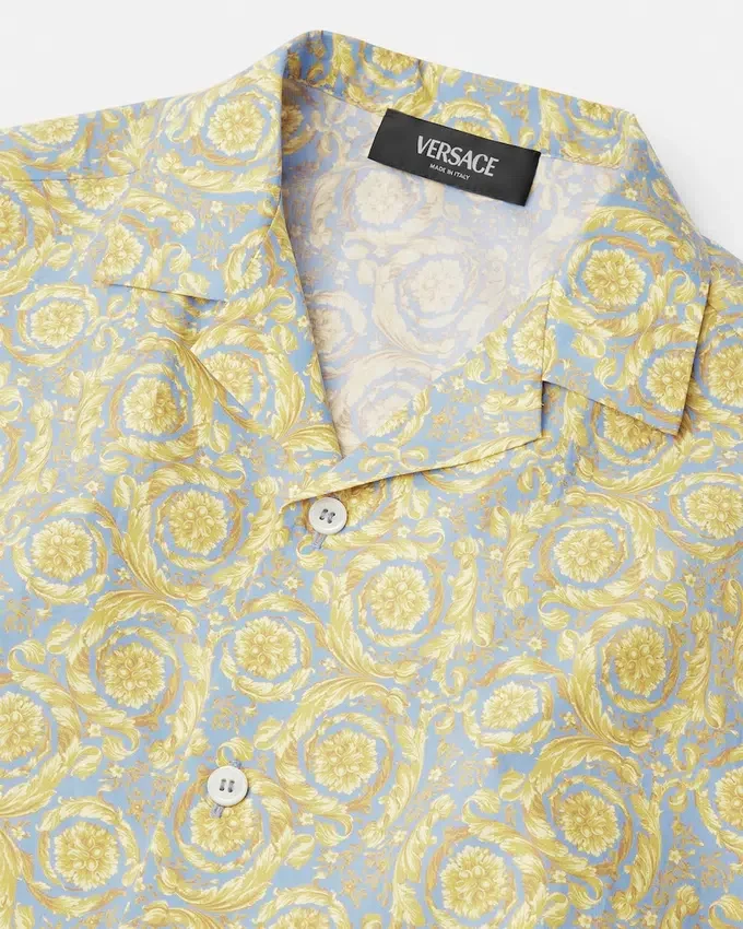 Camisa infantil con estampado Barocco Allover Camisa infantil con estampado Barocco Allover