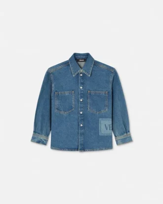 Camisa infantil de mezclilla con logotipo vintage de los 90