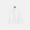 Camisa infantil de popelín de algodón jacquard Camisa infantil de popelín de algodón jacquard